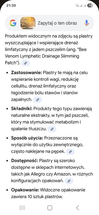 Plastry wyszczuplające z jadem pszczelim BEE VENOM