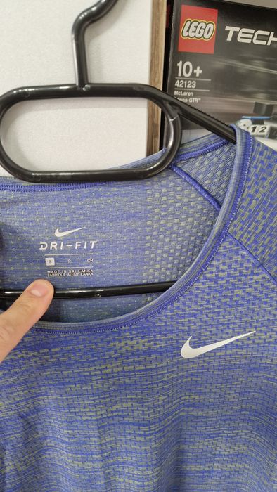 Koszulka męska granatowa z długim rękawem longsleeve termoaktywna Nike