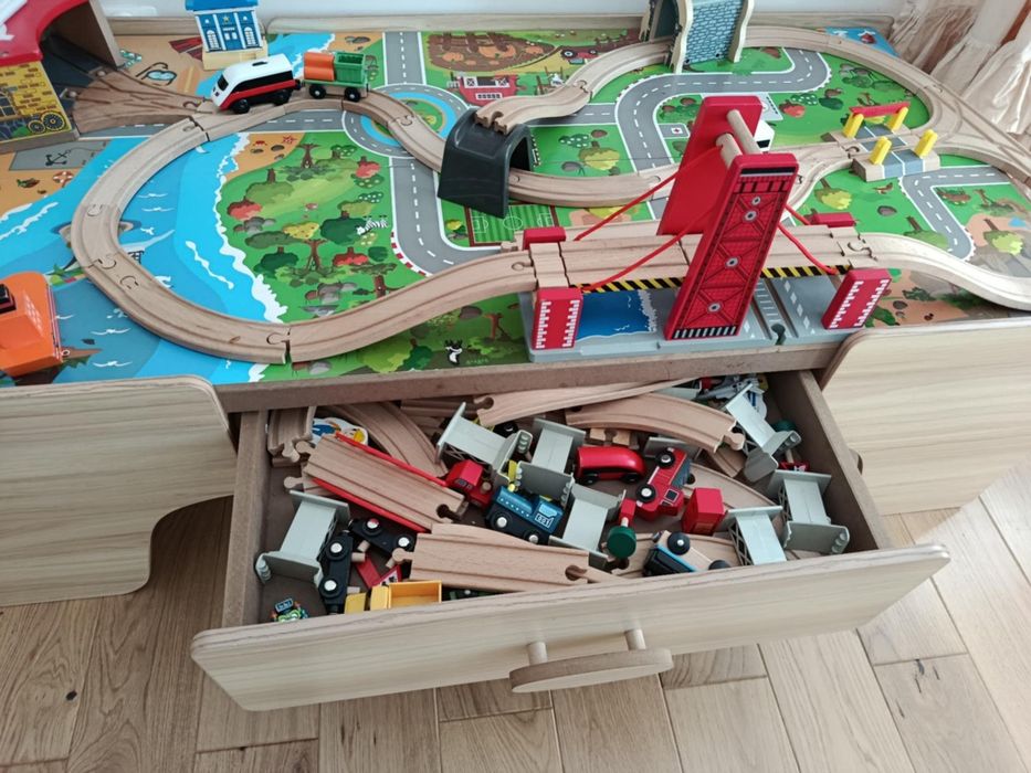 Kolejka drewniana stół kinderkraft