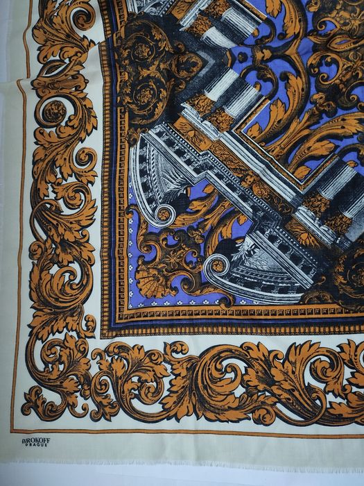 Вовняна дизайнерська рідкісна вінтажна хустка BROKOFF PRAGUE, Австрія