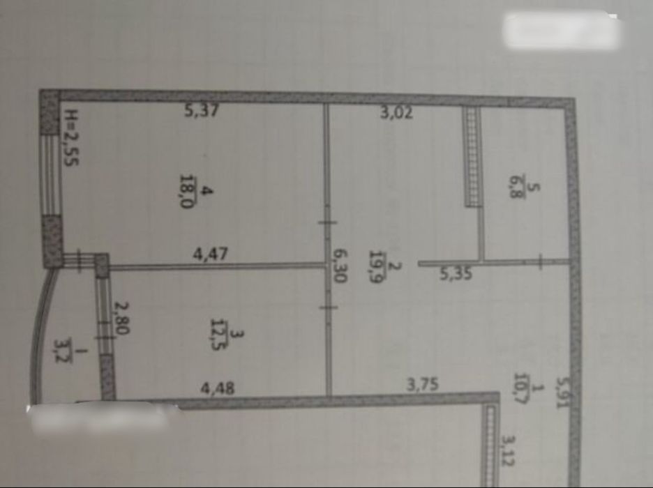 Продаж 2 кімнатної квартири + кухня-студія по вул. Київська.