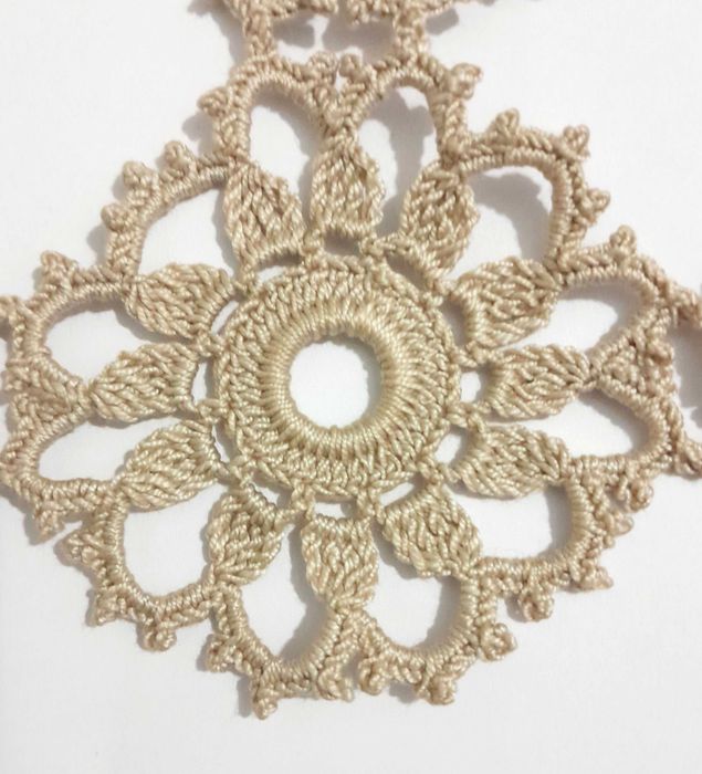 Naperon / caminho de mesa de renda antigo (artesanal) - Actualizado