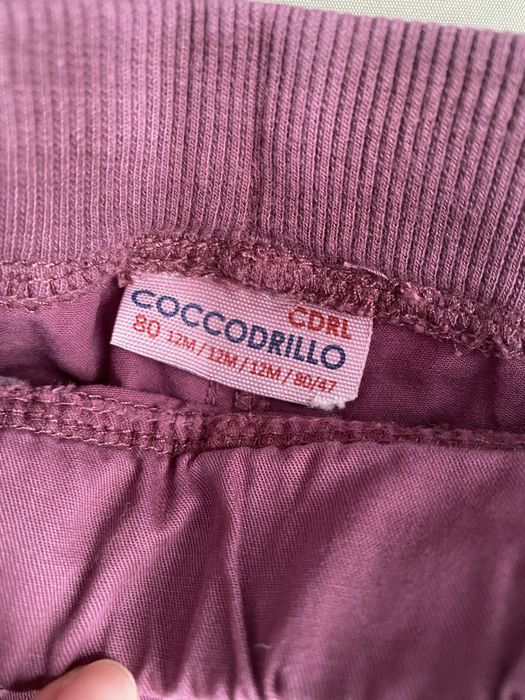 Spodnie niemowlęce fioletowe r. 80 Cocodrillo