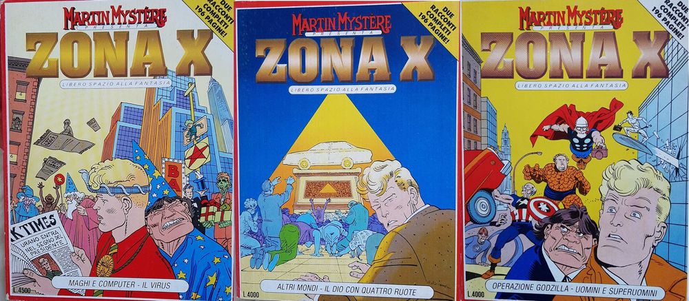 Mundo Martin Mystère. Lote de 13 álbuns BD “Zona X” em italiano