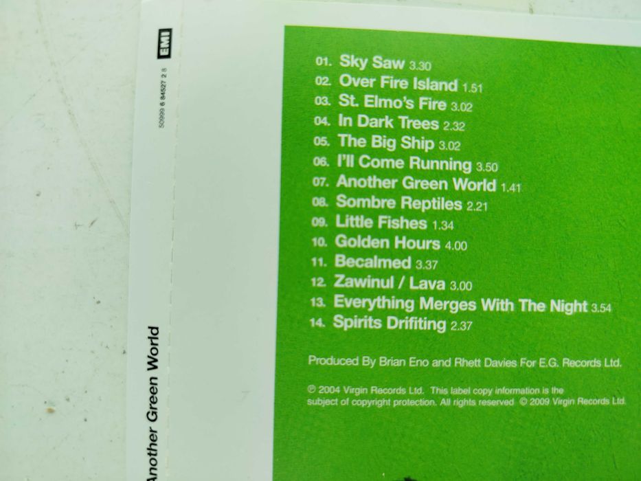 Okładka CD Brian Eno Another Green World poligrafia OP+OT bez płyty !