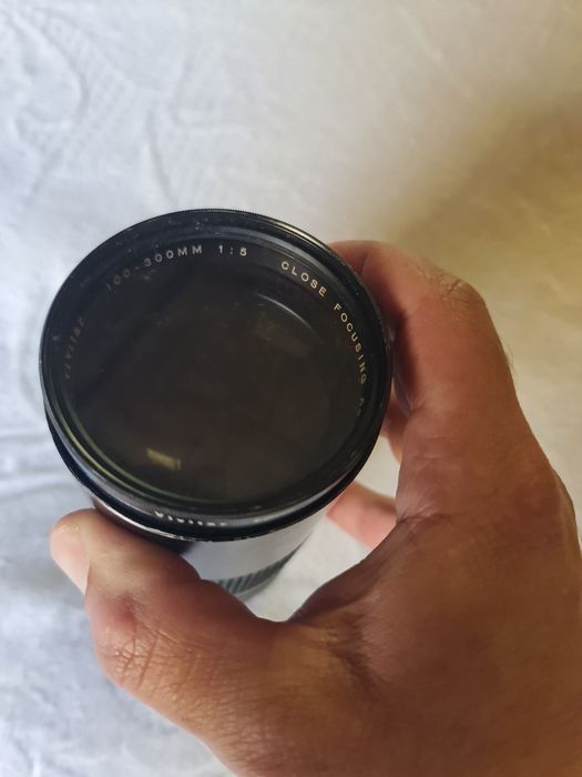 Lente analógica vivitar 100-300 para nikon