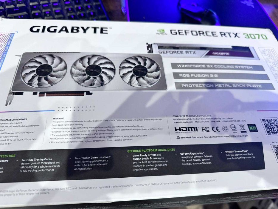 RTX 3070 Gigabyte OC VISION  8 GB 2 letnia BOX