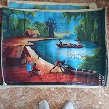 Telas Angolanas pintadas à mão