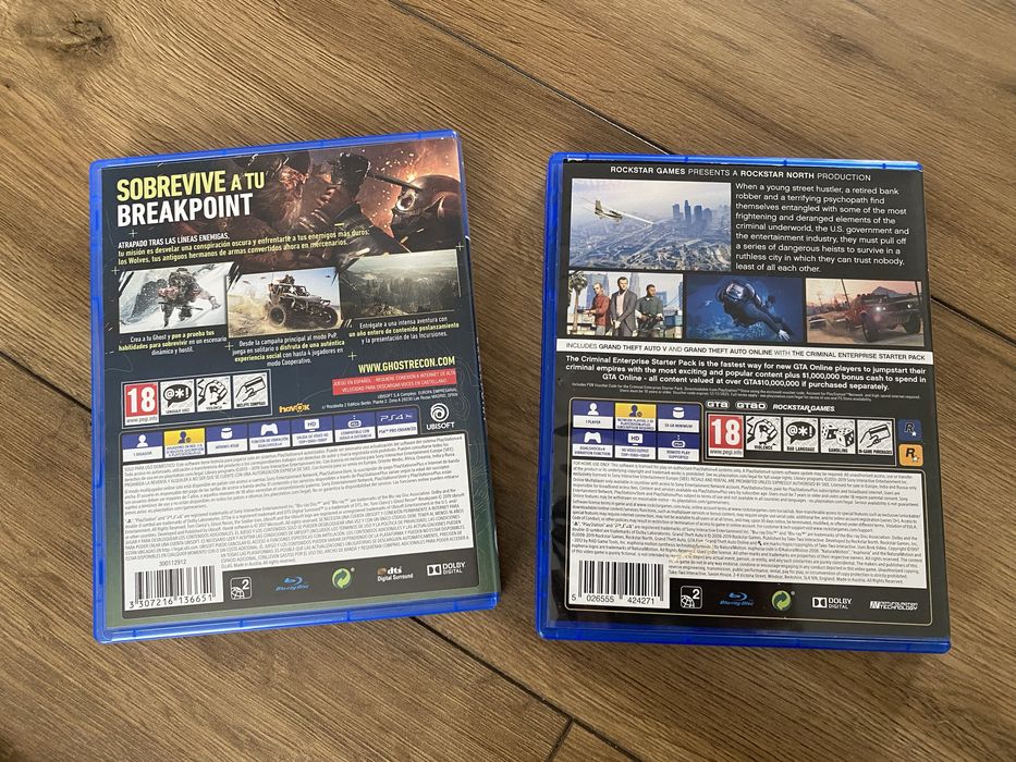 Jogos PS4 GTA V + Ghost Recon