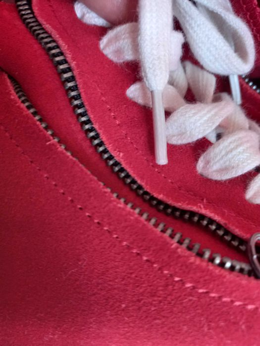 Sapatilhas de camurça,  vermelhas - 36 - Quebramar.