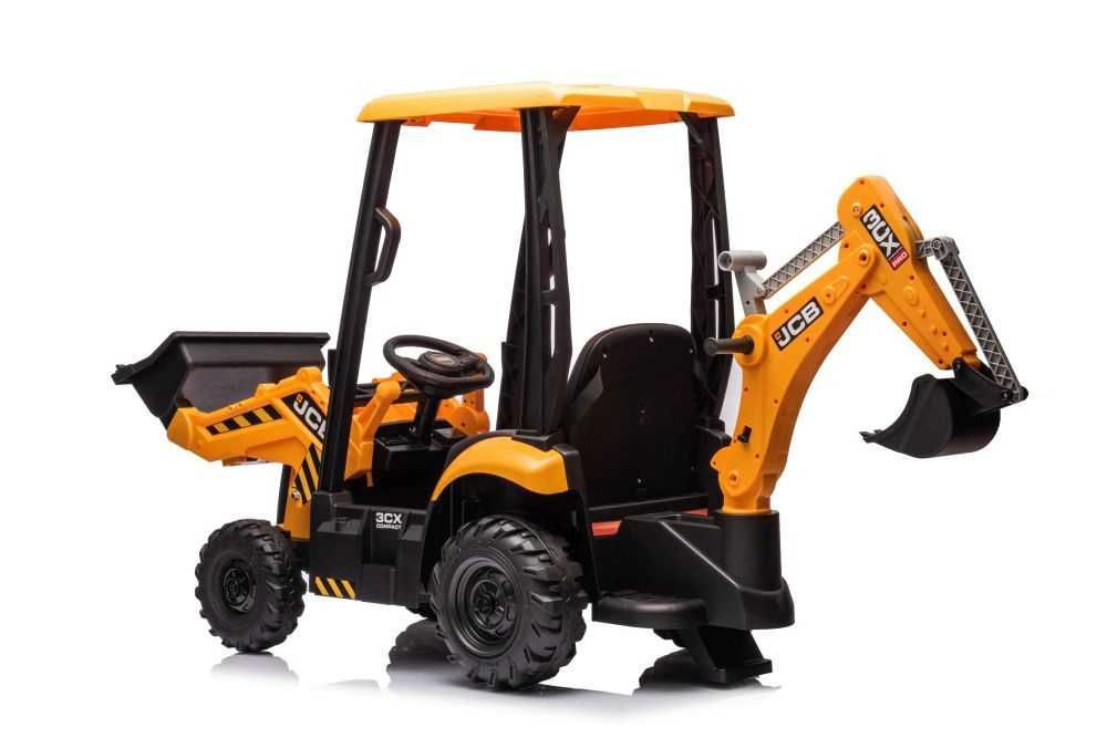 Koparka Na Akumulator JCB Z Łyżką Żółta Auto na akumulator dla dzieci