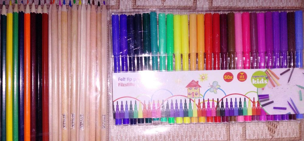 Цветные фломастеры и карандаши Германия одним лотом