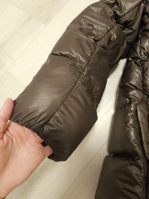 Пуховик massimo dutti xs шоколадний