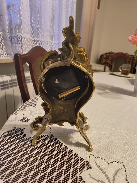 Zegar mosiężny, kominkowy