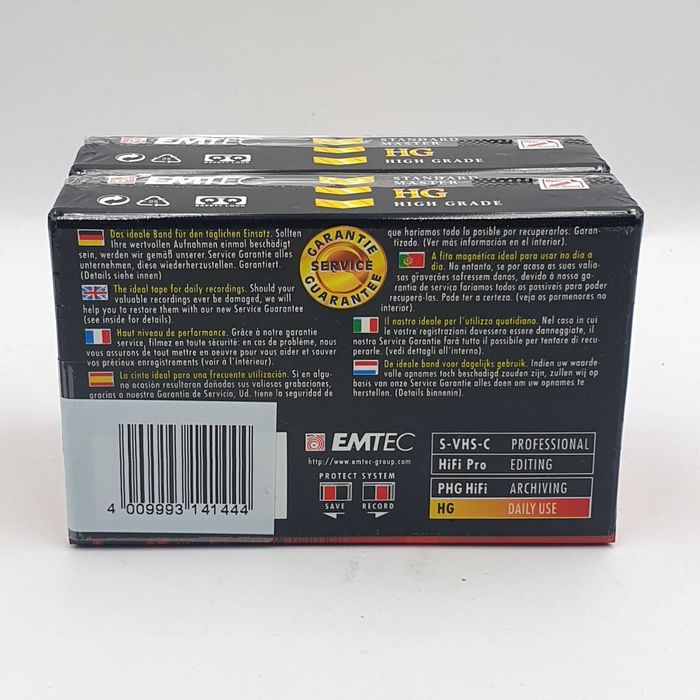 Pack de Casettes EMTEC VHSC High Grade 30min