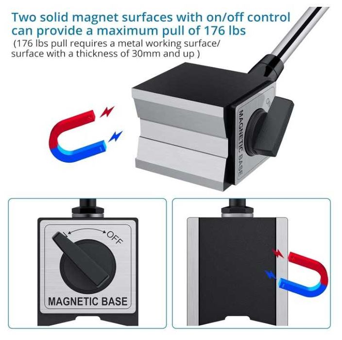 Cyfrowy czujnik zegarowy 0-25mm z podstawą magnetyczną AUTOUTLET