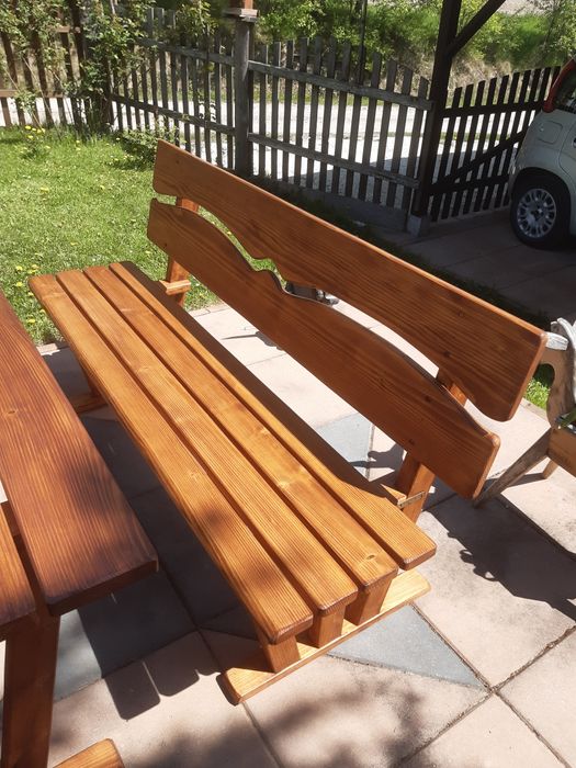 Meble ogrodowe stół + 2 ławki 160cm