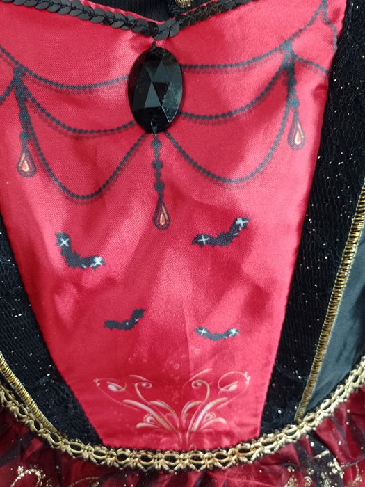 NOWY strój karnawałowy WAMPIRZYCA WRÓŻKA CZAROWNICA  98/104 (4)