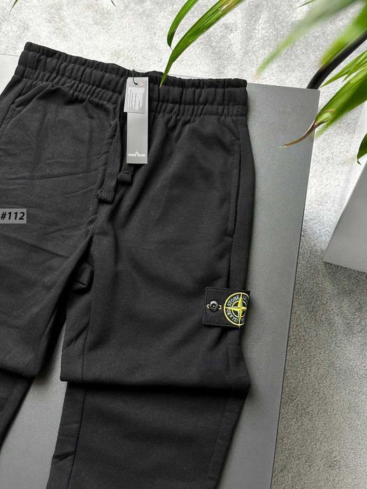 XS S M L XL — Черные Штаны Stone Island — Спортивні Штани Стон Айленд Чорні