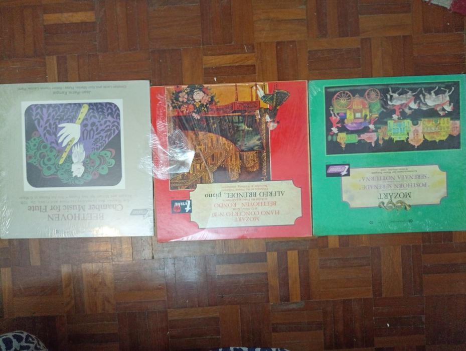 3 discos de vinil 	Mozart; beethoven	Selo:	Turnabout 		Como novos!
