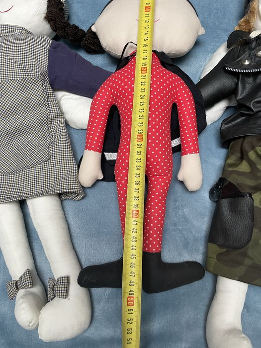 Urocze 3 lalki pluszaki, trzy, 2 aniolki i 1 bohater z peleryną, duże