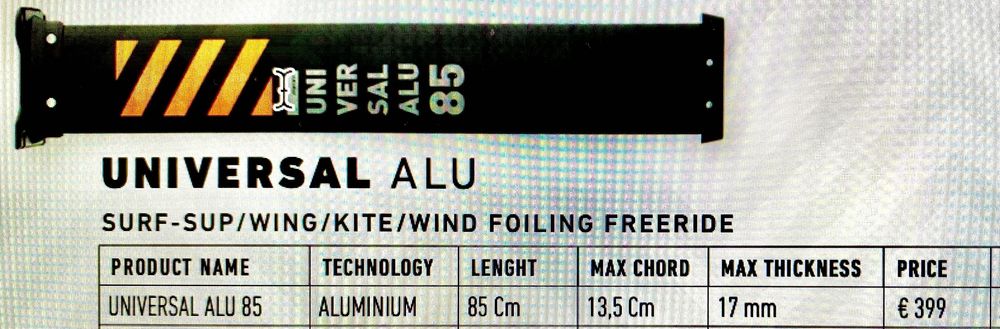 RRD UNIVERSAL ALU MAST 85  #NOVO#  Surf Sup wing KIte Wind Foil