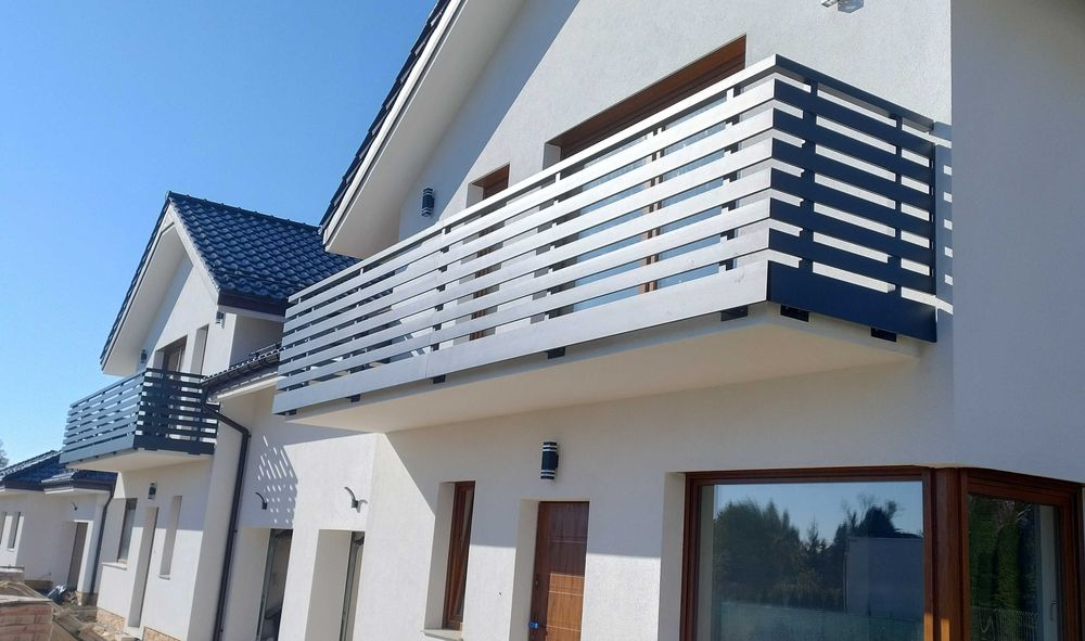 Balustrada Aluminiowa Pozioma Nowoczesna Ogrodzenia pionowe Hubson