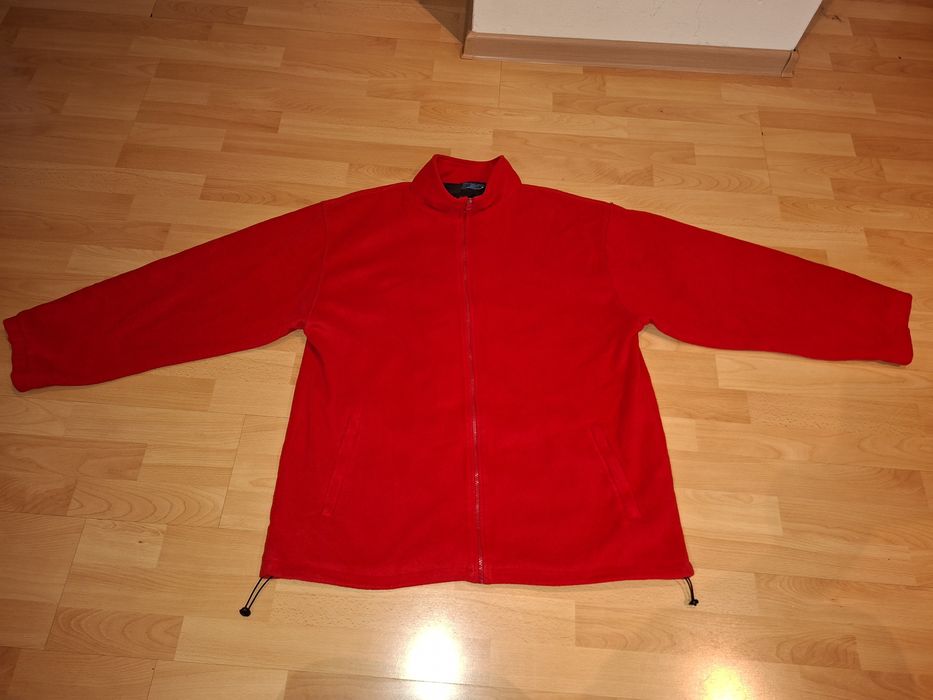 Polar męski duży solidny 3xl 4xl bluza polarowa czerwona