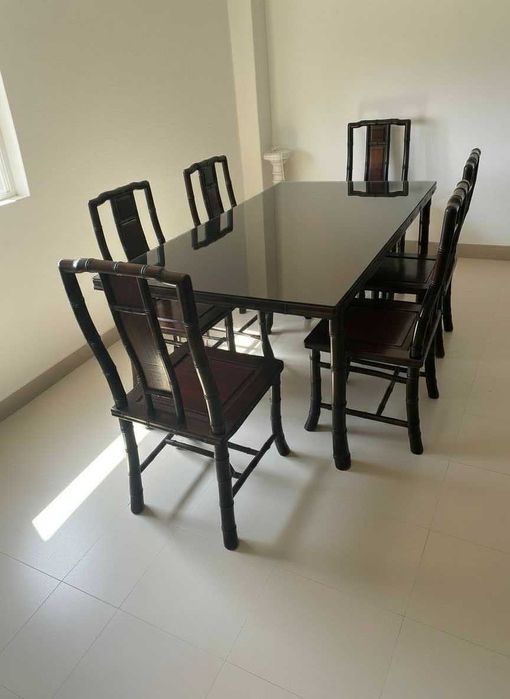 Mesa de Jantar Chinesa + 6 Cadeiras