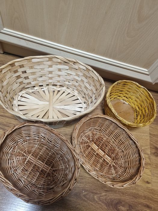 Koszyki.wiklinowe pleciony koszyki PRL. Stare unikatowe
