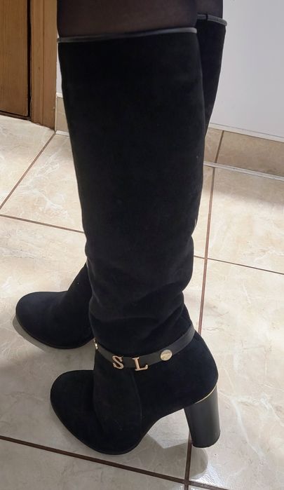 Шкіряні та замшеві чоботи 36, 37 розмір