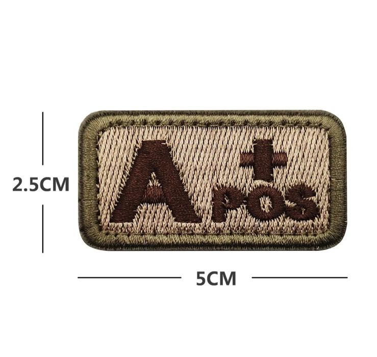 Patch Velcro Grupo Sanguíneo