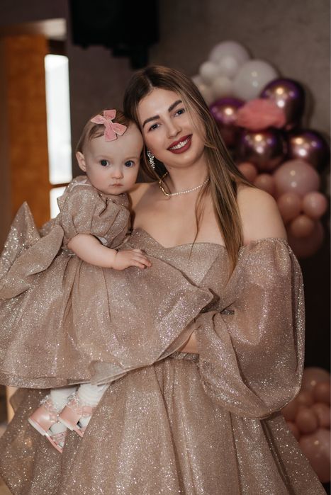 Сукня Мама+донечка (1 рік) family look
