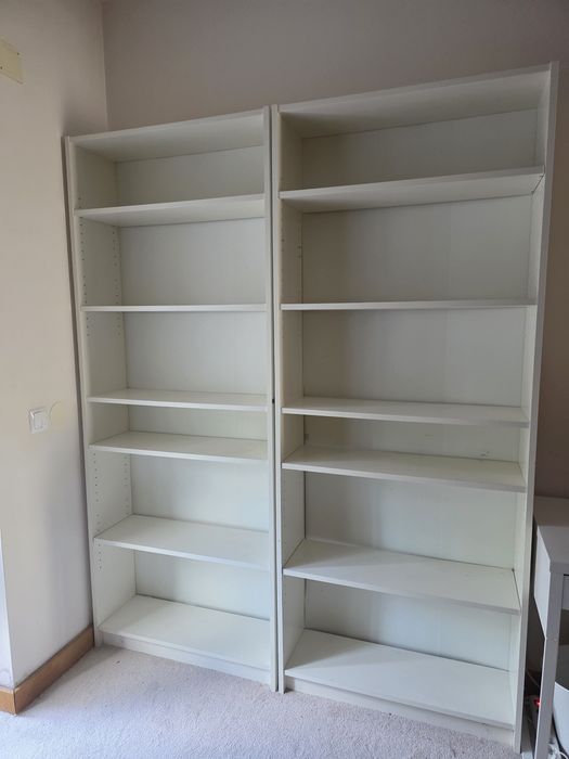 Conjunto 2 estantes branca Billy  Ikea