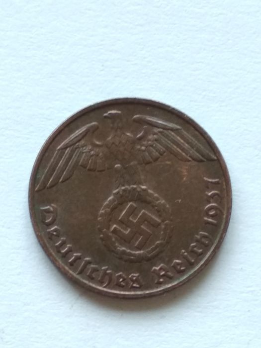 Германия - Третий рейх 1 рейхспфенниг 1937 года " G ".