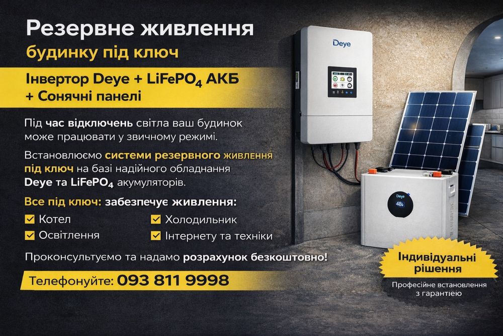 Резервне живлення будинку під ключ
