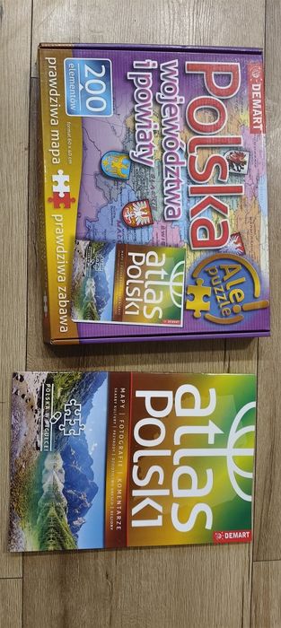 Układanka plus atlas Polski Polska województwa i powiaty DEMART