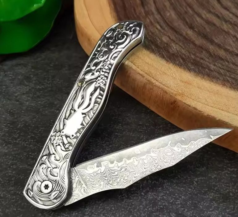 Мисливські вуличні ножі з дамаської сталі