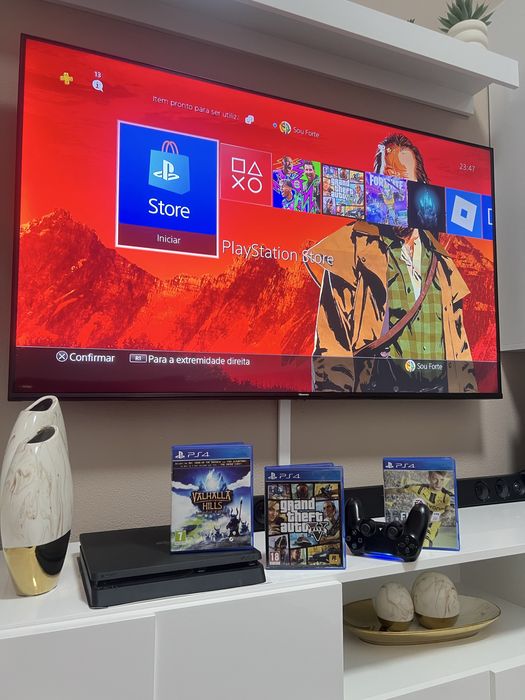 Ps4 Slim [1TB] + Jogos + Comando ( impecavel )