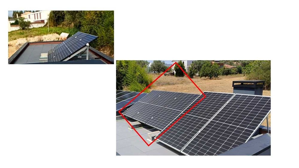 Sistema Fotovoltaico usado (Inversor SAJ 1kw + 3 Paineis Fotovoltaicos)