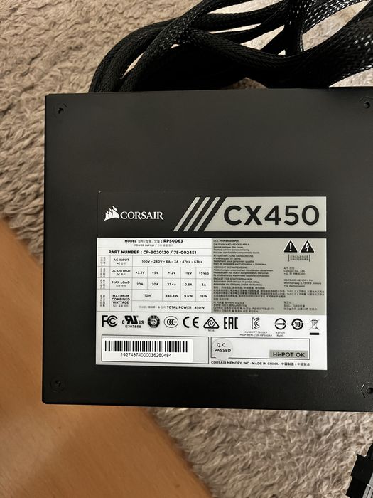 Fonte de alimentação, CORSAIR CX450
