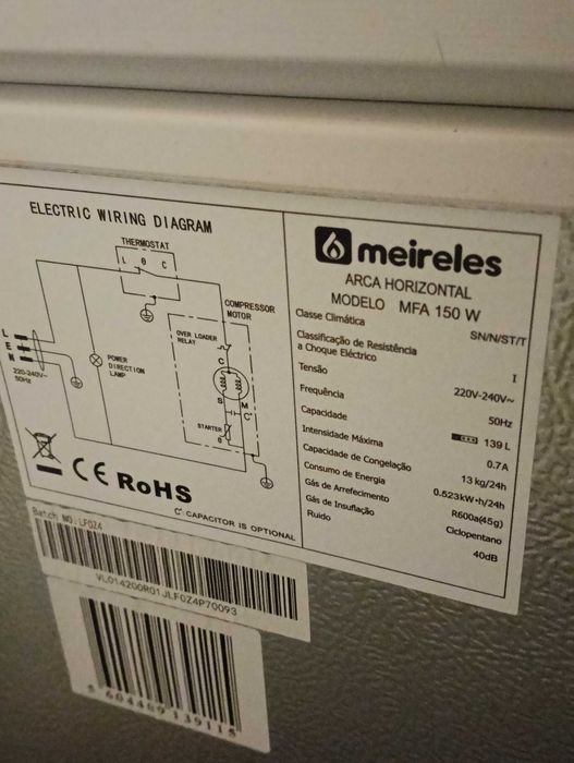 Arca Horizontal Meireles MFA 150 W -Usada