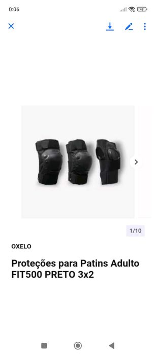 Patins novos 4 rodas com oferta das proteções