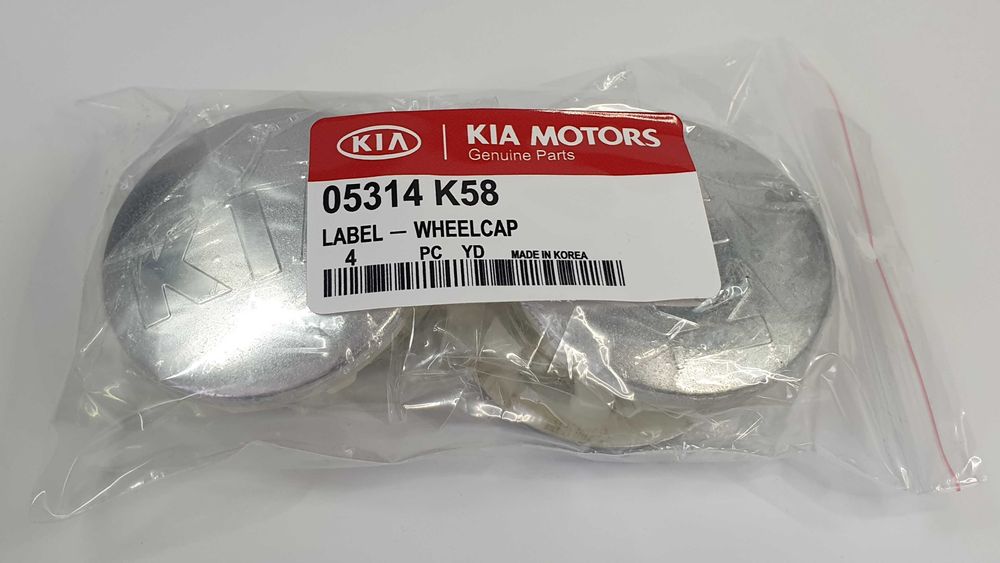 oryginalne dekielki KIA 58mm ASO kapsle dekle 4szt