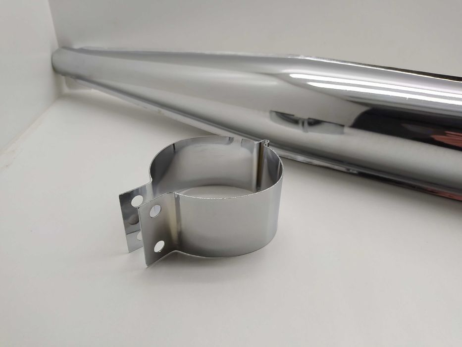 Tłumik WSK 125 chromowany + mocowanie