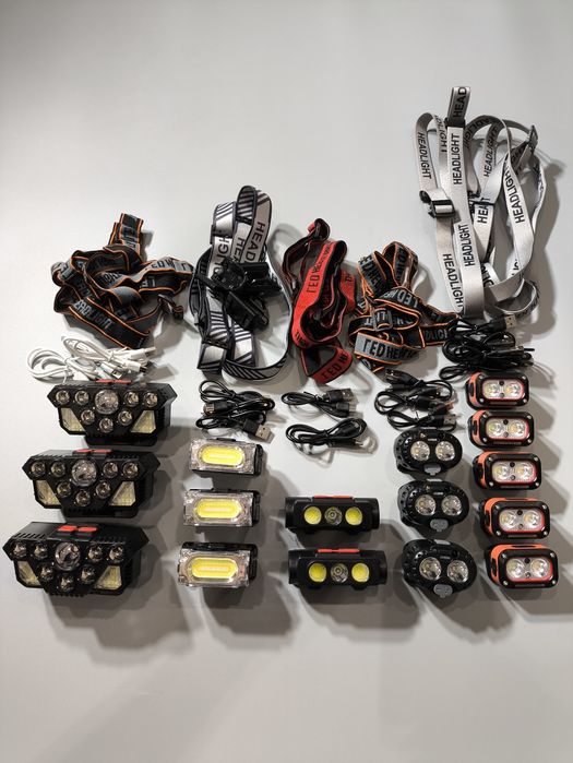 Фонарик налобный, с датчиком движения