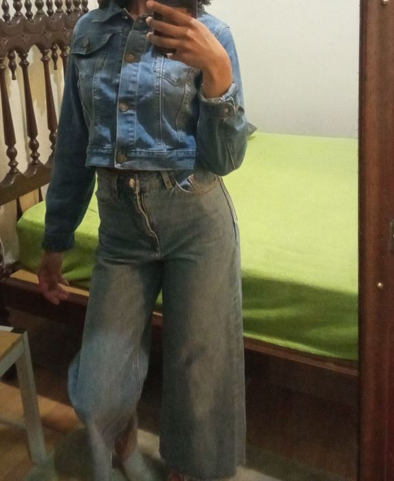 Casaco e calça de ganga