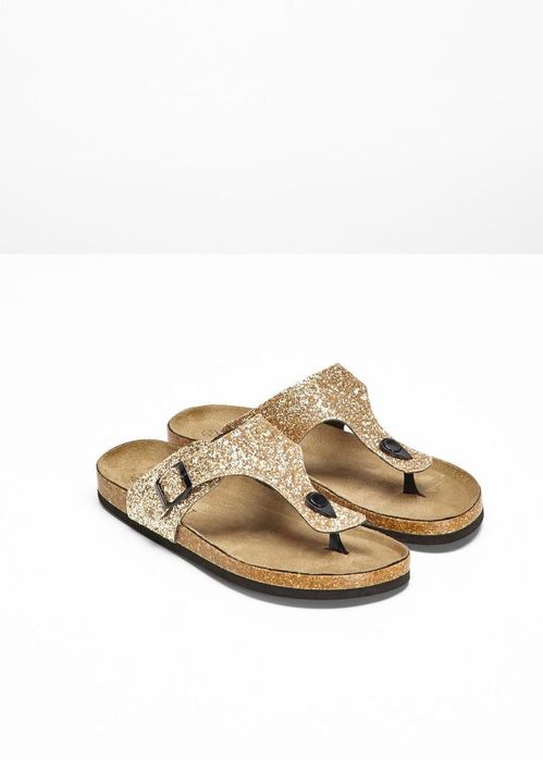 B.P.C klapki japonki z brokatem r.40