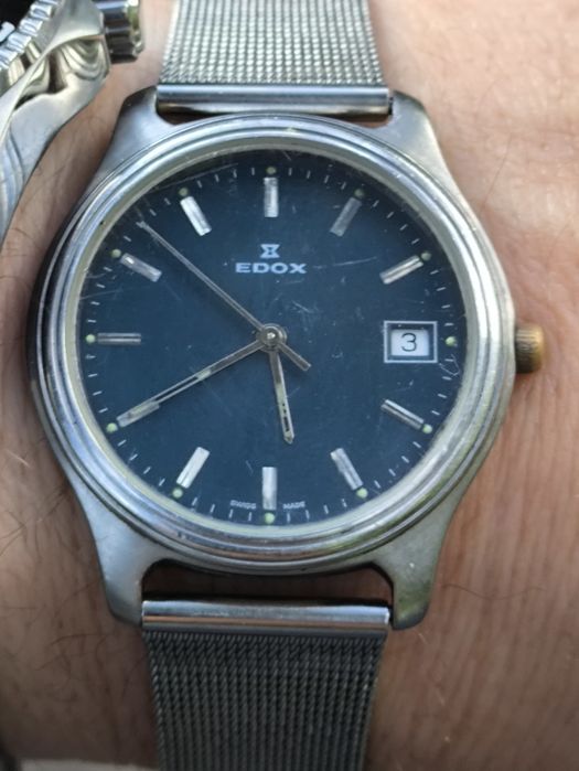 Stary zegarek kwarcowy Edox ,Swiss made. Vintage