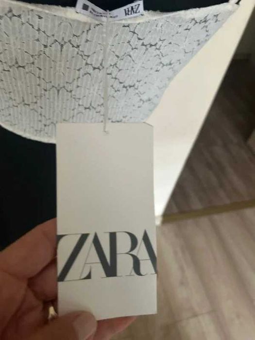 Bluzka crop top Zara roz M